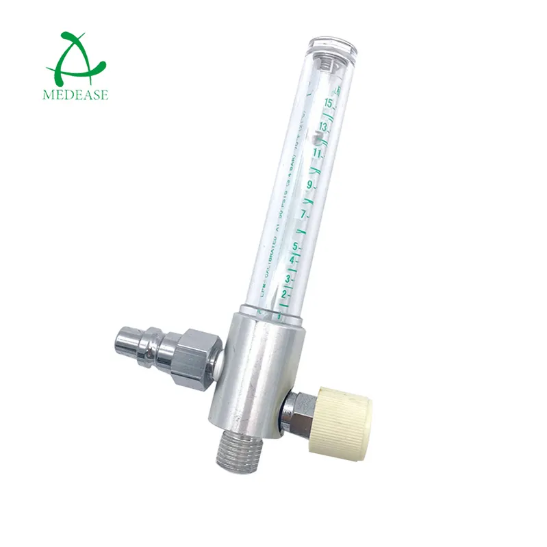 German Standard Quick Adapter Wall Mounted Medical Oxygen Cylinder Flowmeter With Buoy Type Oxygen Inhalator