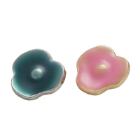 Boutons de chandail en fourrure de luxe léger Design de fleurs irrégulières cousus à la main Boutons à tige en alliage de zinc de 18mm pour la décoration de vêtements