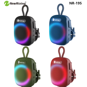 NR-195 IPX7 防水无线音箱 12W 布质便携式 RGB 灯光 TWS TF 卡播放器，适合户外骑行旅行 - Product Image 5