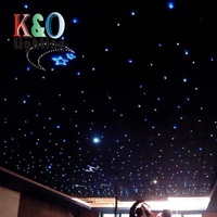 Kit de plafond étoile à fibre optique 500 brins * 0.75mm PMMA Fiber End Glow Light Source lumineuse RVB