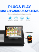 Escáner de Código de Barras de Escritorio Xincode GT-8800, Lector de Códigos QR 1D 2D, USB, Sensor Automático, Luz Láser, Capacidad Móvil A4, Imagen, Stock