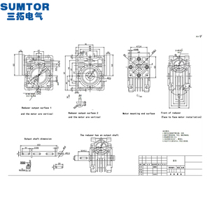 Boîtes de vitesses à vis sans fin Rv30 réducteur de vitesse 56b14 rapport 10:1 pour Nema 23 1.8 degrés moteur pas à pas ensemble engrenages à vis sans fin boîtes de vitesses de Transmission - Product Image 2