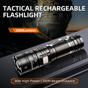 Đèn pin LED chiến thuật sạc lại Superfire V8-S, 1000+ lumen, tầm chiếu xa 300m, điều chỉnh độ nét, chống nước IP34, chất liệu nhôm - Product Image 5