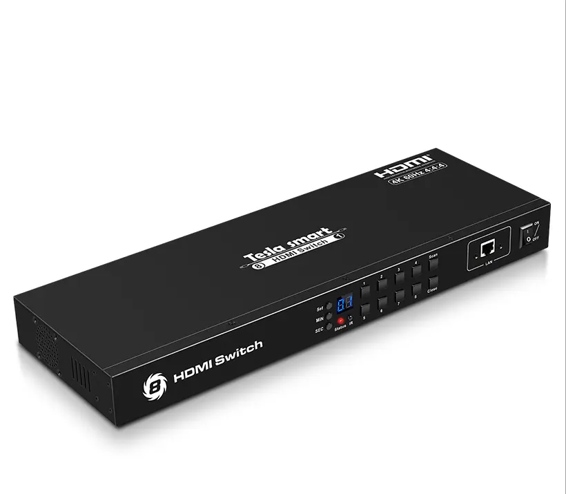 TESmart Manufacturer 16x1UHD 4K60hz 16 ports support LAN RS232 control HDMI switch for supermarket equipment
