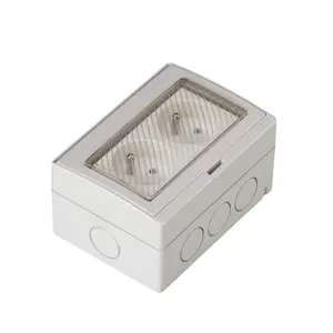 iGERCN brand IP55 French Weatherproof switch socket for outdoor with 2gang French socket children protection socket