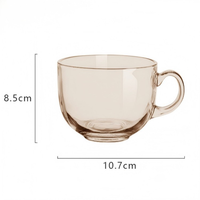 Tasse à petit-déjeuner en verre style Instagram, pour café, lait, flocons d'avoine, tasse créative transparente, esthétique haut de gamme