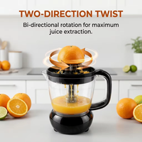1L Elektrische Citruspers 40W Plastic Keukenapparaat 2 Kegels Bidirectionele Twist Draagbare Citroen Sinaasappelpers Automatische Vruchtvleesverwijderaar