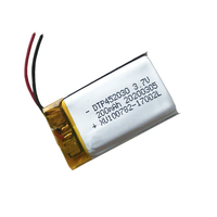 Batteries lithium-ion OEM/ODM avec certifications KC/CB/BIS/UN38.3, batterie lithium 3.7V 502025 200mAh avec carte de protection pour petits équipements