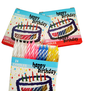 Venta de fábrica Paquete de 4 colores Vela de cumpleaños Hilo Vela Pastel para fiesta - Product Image 2