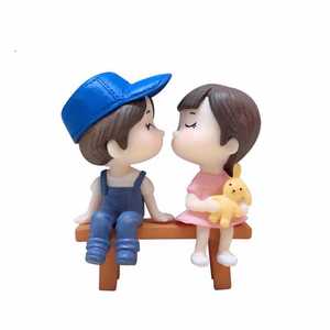 Wx Couple Figurines Resin Miniature <b>Stools</b> Valentine'S Day Decorations Compact Size For Home Decoration - Product Image 5
