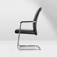 Chaise de bureau professionnelle en cuir et maille, moderne, pour réunions et formation, personnalisable, mobilier sur mesure
