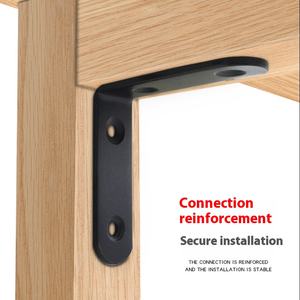 Support d'<span class=keywords><strong>angle</strong></span> en fer noir à 90 degrés en forme de L, épaissi, en acier laminé à froid avec revêtement en poudre, pour salle de bain moderne - Product Image 3