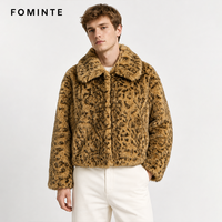 Veste en fausse fourrure pour femme, imprimé léopard de luxe, manteau chaud et épais en peluche pour l'hiver, streetwear tendance, vêtements d'extérieur en stock