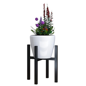 Soporte de Hierro Forjado Moderno para Plantas, Telescópico, Altura Ajustable, Desmontable, para Interiores - Product Image 3