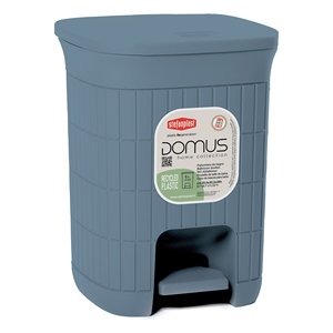 Cubo de basura para baño (6Lt) con tapa de pedal DOMUS HOME COLLECTION Azul ahumado 90403 - Product Image 1