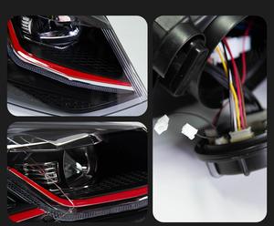 Faro a LED per <span class=keywords><strong>Volkswagen</strong></span> <span class=keywords><strong>Polo</strong></span> 2011-2018, Gruppo Ottico con Doppia Lente, Luci Diurne DRL e Indicatori di Direzione, 12V 36W, Chip Bianco, Faro Modificato - Product Image 6