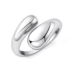 Adjustable Open Teardrop <b>Ring</b> | 18K PVD Gold Stainless Steel Sculptural <b>Statement</b> <b>Ring</b> for Women | Waterproof & Hypoallergenic - Product Image 6