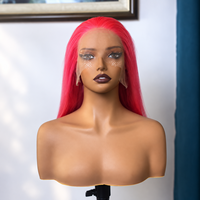 Perruque Bob Courte Droite Ombrée P4/27 avec Mèches, Cheveux Humains Bruns et Blonds, Lace Frontale Pré-Pluckée, Couleur Piano, Vente Directe Usine