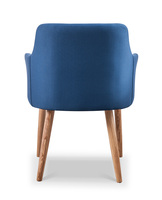 Chaise de salle à manger scandinave de style nordique en velours, dossier au design moderne, revêtement en tissu, structure solide, pieds en métal, mobilier de maison