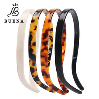 Mode Simple français acétate bandeau mince écaille de tortue imprimé léopard bandeaux antidérapants femmes cheveux accessoires