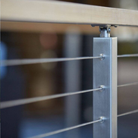 EKOO METAL Einfaches Design Edelstahl-Deck-Drahtseil-Geländer