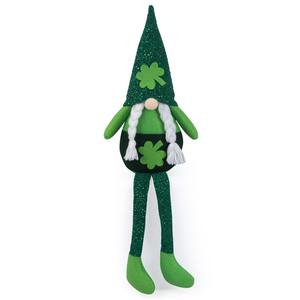 Muñeco enano de patas largas del Día de San Patricio, trébol verde irlandés con purpurina - Product Image 5