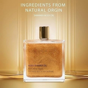 Aceite Corporal Vegano Orgánico con Brillo SPF 100ml en Botella de Vidrio con Envase Resistente a la Transferencia, Ecológico e Hidratante - Product Image 4