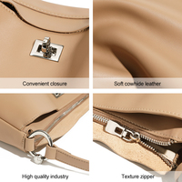 Sac Hobo en Cuir Multi-usages Classique Mat en Forme de Croissant Grande Capacité Décontracté Quotidien Voyage pour Femmes Fournisseur OEM