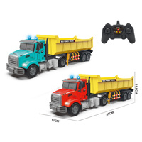 Jouets de voiture télécommandés DWI 2.4G, camions à benne basculante réalistes, camions de construction, modèle de tracteur avec lumière