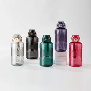 Custom Logo OEM Factory 50oz water bottle with Straw BPA Free Leakproof plastic bottle Dishwasher Safe tritan sports