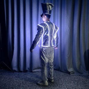 Led <b>Illuminated</b> Costume High Hat With White Light Flashing Stage Performance Outfits Unisex - Product Image 3