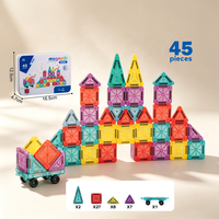 Tuiles magnétiques DIY 3,75 cm et 7,5 cm, blocs de construction avec boîte en fer, jouets éducatifs STEM pour enfants, cadeaux pour la classe et la maison