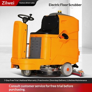 Ride-On Scrubber Industrial Washing <b>Machine</b> Car Washing <b>Machine</b> Factory Tile <b>Floor</b> <b>Cleaning</b> <b>Machine</b> - Product Image 1