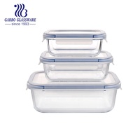 Récipient alimentaire réglable à deux compartiments micro-ondable, boîte à lunch en verre pour préparation de repas avec sac, nouveauté de l'usine