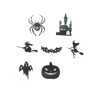 Autocollant mural décoratif 3D en PET évidé pour Halloween, veilleuse décorative