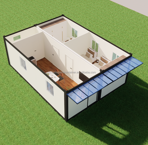 Apartemen Kontainer Baja Bongkar Pasang Boxspace 8x6m 2 Kamar Tidur 1 Kamar Mandi Rumah Prefab Mewah Industrial untuk Disewakan Guatemala - Product Image 3