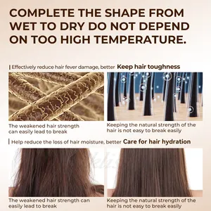 Multifunctional Electric Flexstyle Hair Dryer Brush Hot Air Hair Straightener Comb Foldable High Speed Hair Dryer Brush