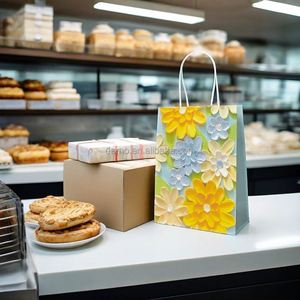 Bolsa de Papel para Productos de Alta Calidad de Fábrica, Muy Grande, 13x7x13, Blanca, 5 Kg, Bolsas de Papel para Almuerzo, Diseño Personalizado, Bolsa de Papel para Comida para Llevar - Product Image 2