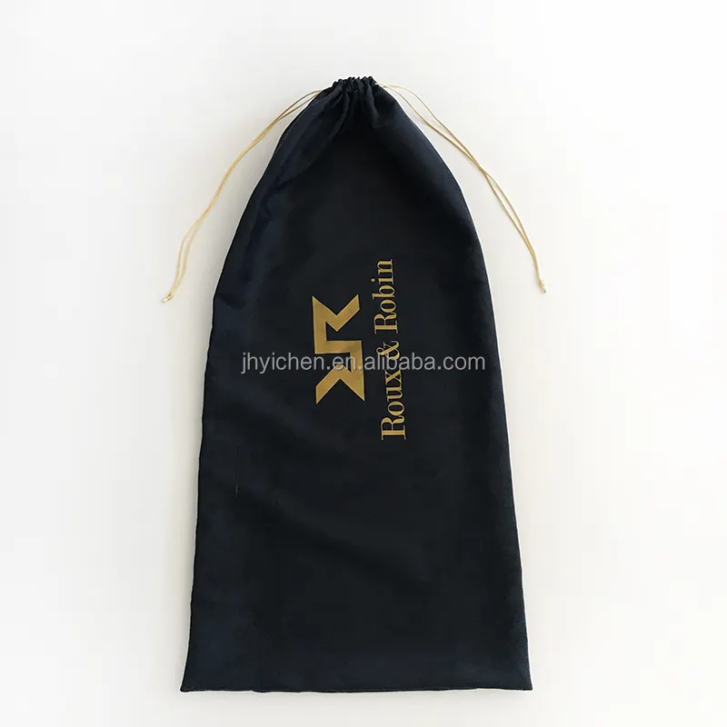 Bolsa de regalo para casco de terciopelo negro con logotipo personalizado, bolsas de polvo con cordón de gamuza para soporte de cámara