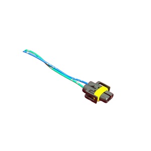Adaptador de Enchufe para Bombillas Automotrices H8 H9 H11 con Conector Hembra de Cableado, Conector Automotriz de 2 Posiciones de Nailon Negro - Product Image 1