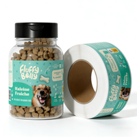 Etiquetas Adhesivas de Papel con Código de Barras, Resistentes al Agua, Personalizadas por el Fabricante, con Logotipo, para Etiquetas de Empaquetado de Alimentos para Mascotas