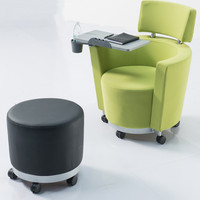 Chaise de formation scolaire pour salle de classe avec tablette d'écriture, chaise de conférence empilable pour bureau