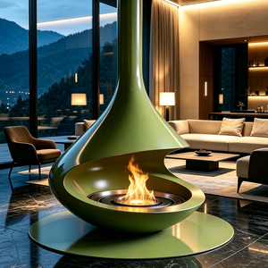 Chimenea Colgante <span class=keywords><strong>de</strong></span> Techo para Decoración <span class=keywords><strong>de</strong></span> Interiores, Estilo 2026, Diseño <span class=keywords><strong>de</strong></span> Recipiente Abierto, Chimenea <span class=keywords><strong>de</strong></span> <span class=keywords><strong>Leña</strong></span> - Product Image 4