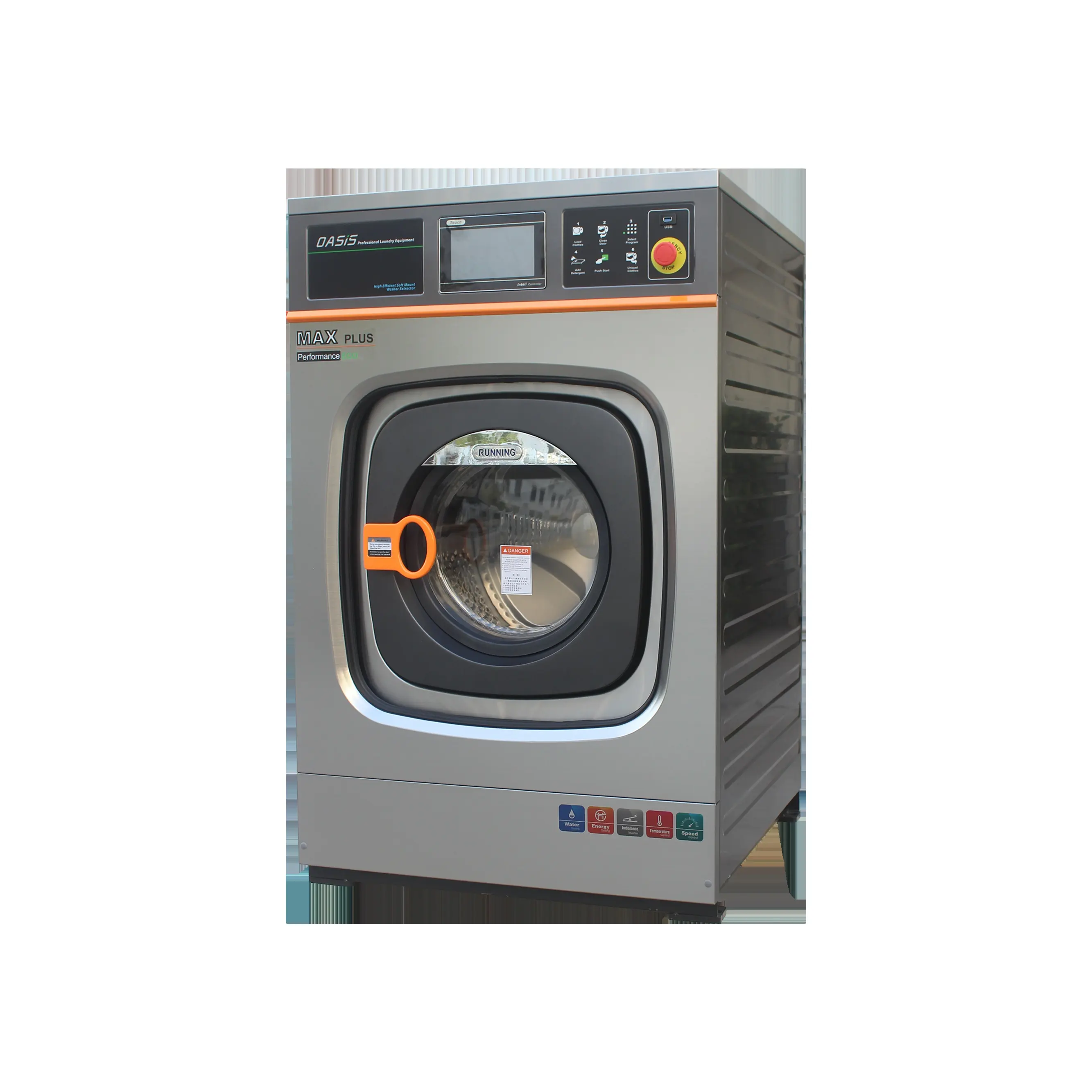 10 किलो लॉन्ड्री वॉशर 20lb वाशिंग मशीन भाप हीटिंग SXTP-100FZQ सॉफ्ट माउंट स्वचालित
