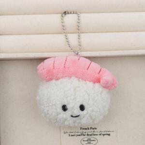 Porte-clés <span class=keywords><strong>en</strong></span> peluche <span class=keywords><strong>en</strong></span> forme de saumon, crevette douce et sushi mignon, peluches douces, porte-clés <span class=keywords><strong>en</strong></span> peluche alimentaire, mini porte-monnaie, porte-clés, portefeuille - Product Image 3