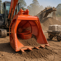 Bucket Screening Rotary Premium MONDE untuk Excavator, untuk Pemrosesan Tanah Liat dan Pemisahan Material