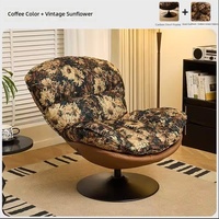 Fauteuil à bascule minimaliste en velours en forme d'œuf pour salon, balcon, chambre à coucher, chaise longue de détente pour adultes