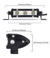 Barra de luz Led todoterreno 4x4 Super Slim 12V 24V 4 pulgadas 9W conducción niebla LED lámpara de trabajo para Auto ATV SUV Tractor barco para Jeep