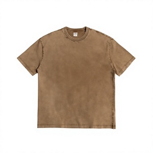 เสื้อยืดโอเวอร์ไซส์ผู้ชาย ผ้าฝ้ายออร์แกนิค 100% ซักแบบ Stone Washed คุณภาพสูง แห้งเร็ว พิมพ์ลายแบบ Faded ตามสั่ง โลโก้วินเทจ สไตล์ลำลอง ซักแบบ Acid Wash - Product Image 1