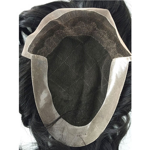 Parrucchino uomo <span class=keywords><strong>capelli</strong></span> umani Australia svizzero pizzo con poly pelle sottile PU <span class=keywords><strong>capelli</strong></span> <span class=keywords><strong>per</strong></span> gli uomini sistema di sostituzione - Product Image 3